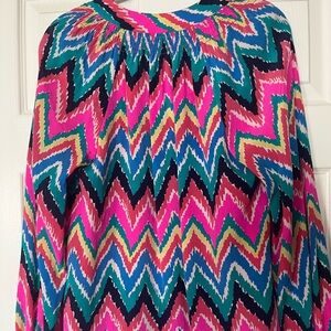 Lilly Pulitzer Hearts a Flutter 100% silk blouse